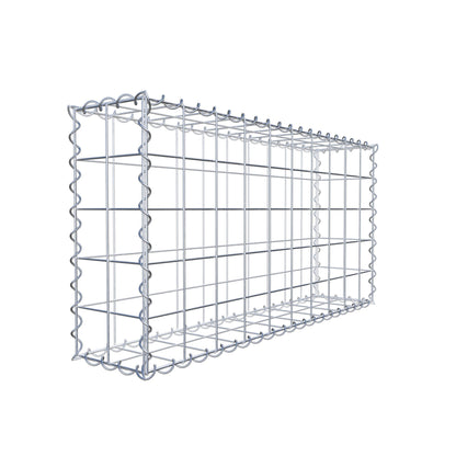 Schanskorf 100 cm x 50 cm x 20 cm (L x H x D), maaswijdte 10 cm x 10 cm, spiraalvormig
