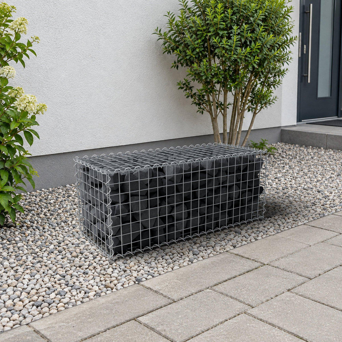 Gabione 100 cm x 40 cm x 40 cm (L x H x T), Maschenweite 5 cm x 5 cm, Spirale