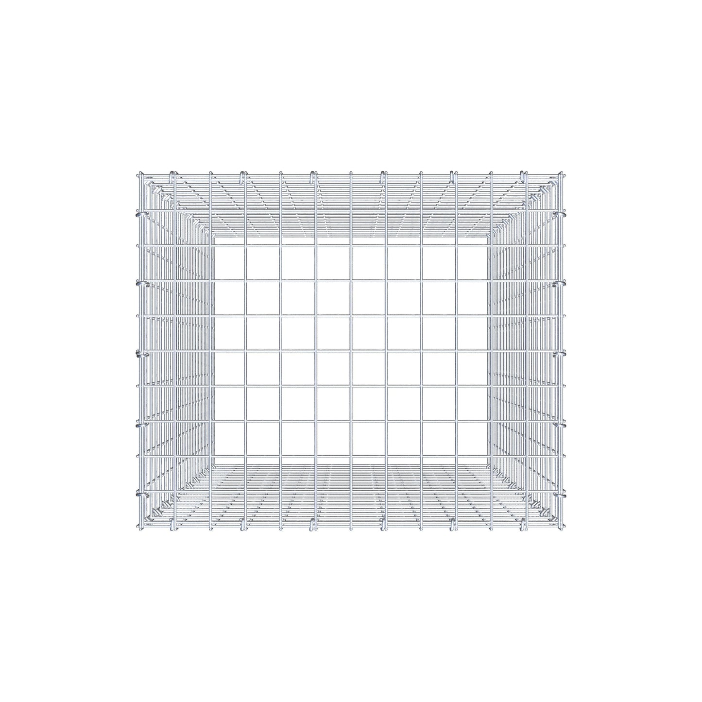 Type 3 oplegkorf 100 cm x 60 cm x 50 cm (L x H x D), maaswijdte 5 cm x 5 cm, C-ring