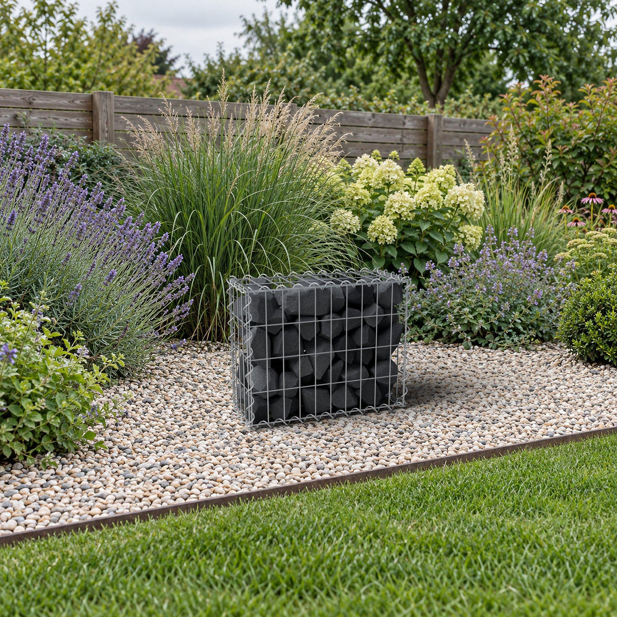 Gabion 50 cm x 40 cm x 20 cm (L x H x D), mesh size 5 cm x 10 cm, spiral