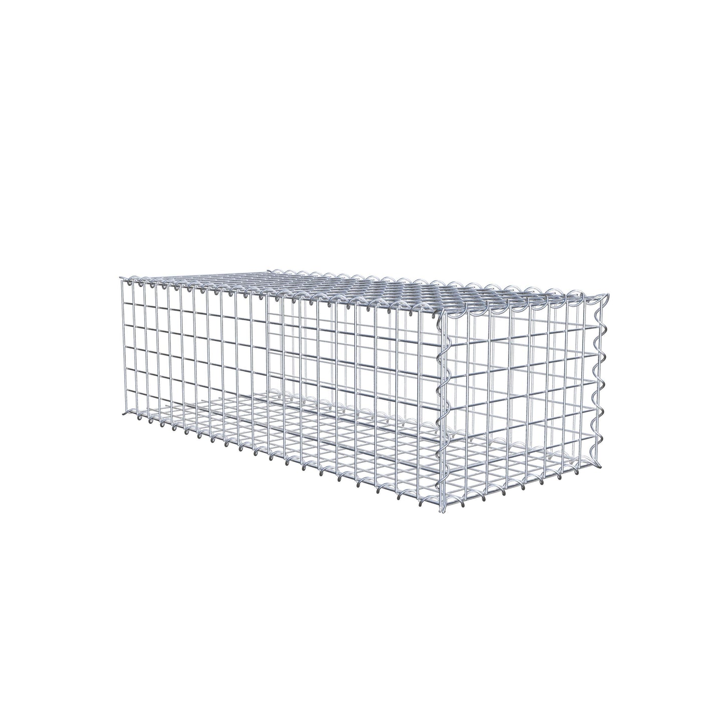 Anbaugabione Typ 2 100 cm x 30 cm x 40 cm (L x H x T), Maschenweite 5 cm x 5 cm, Spirale