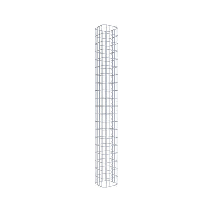 Schanskorfzuil, vierkant 22 cm x 22 cm, 200 cm hoog, MW 5 cm x 10 cm