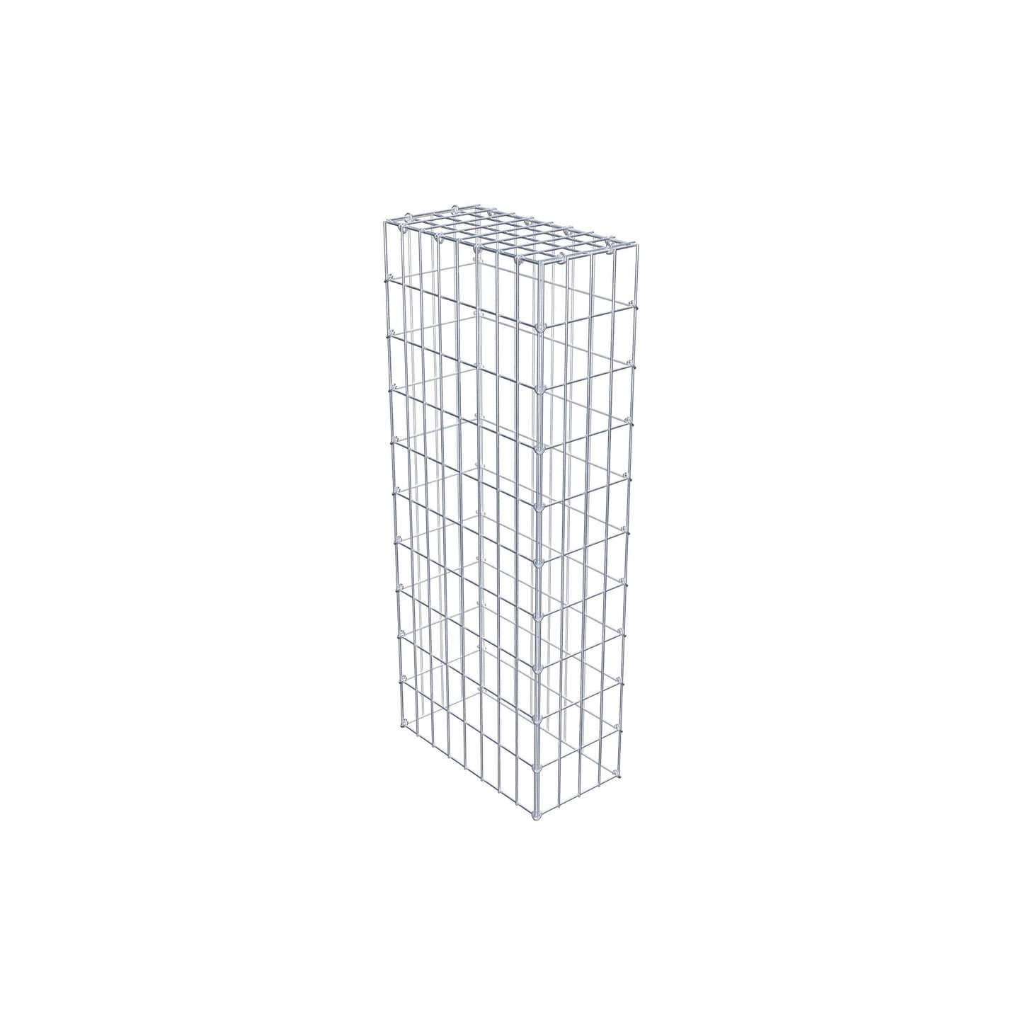 Gavión complementario de tipo 3 100 cm x 40 cm x 20 cm (largo x alto x fondo), malla 5 cm x 10 cm, anillo en C