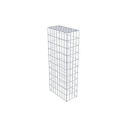 Gavión complementario de tipo 3 100 cm x 40 cm x 20 cm (largo x alto x fondo), malla 5 cm x 10 cm, anillo en C