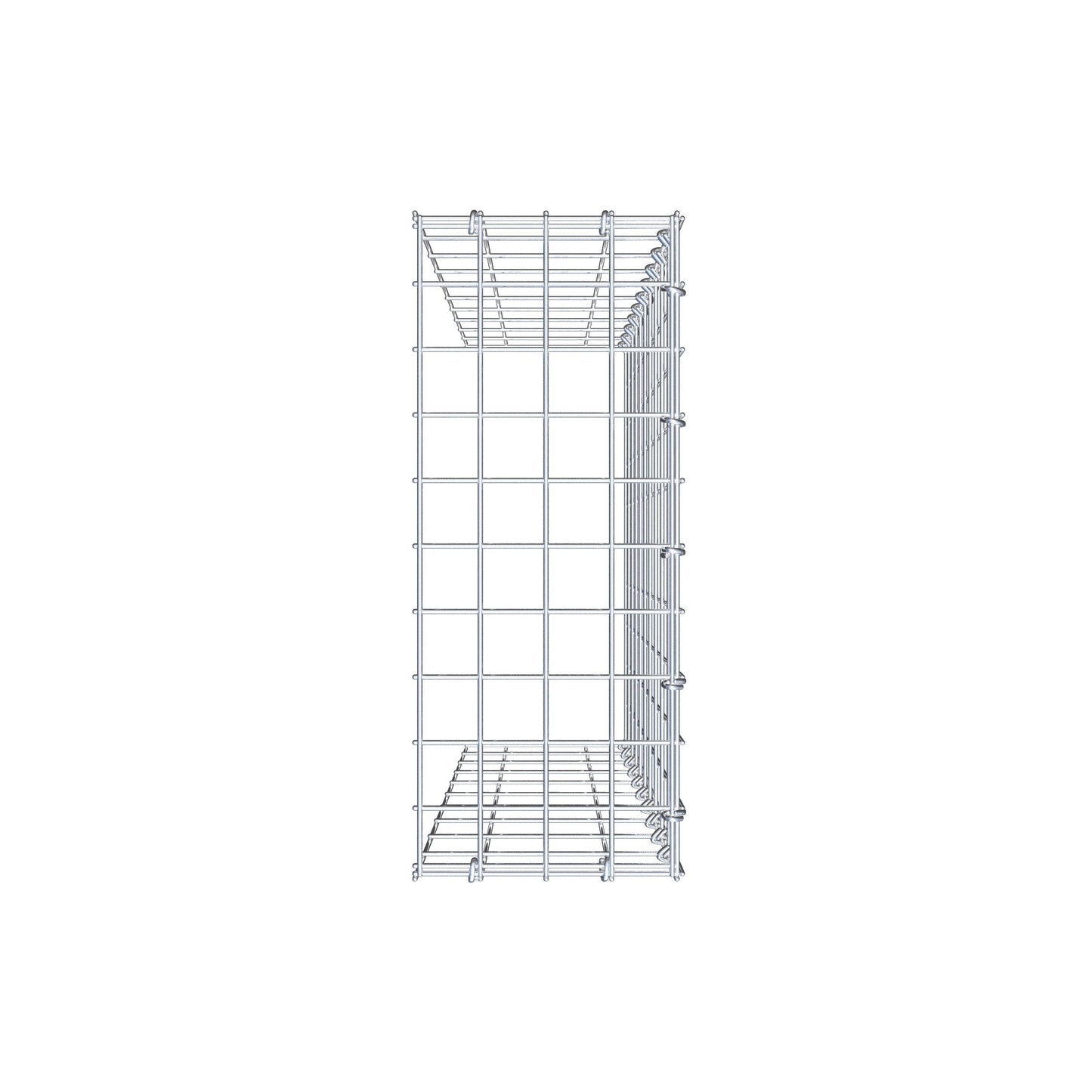Gabião Tipo 4 100 cm x 20 cm x 50 cm (C x A x P), malhagem 5 cm x 10 cm, anel C