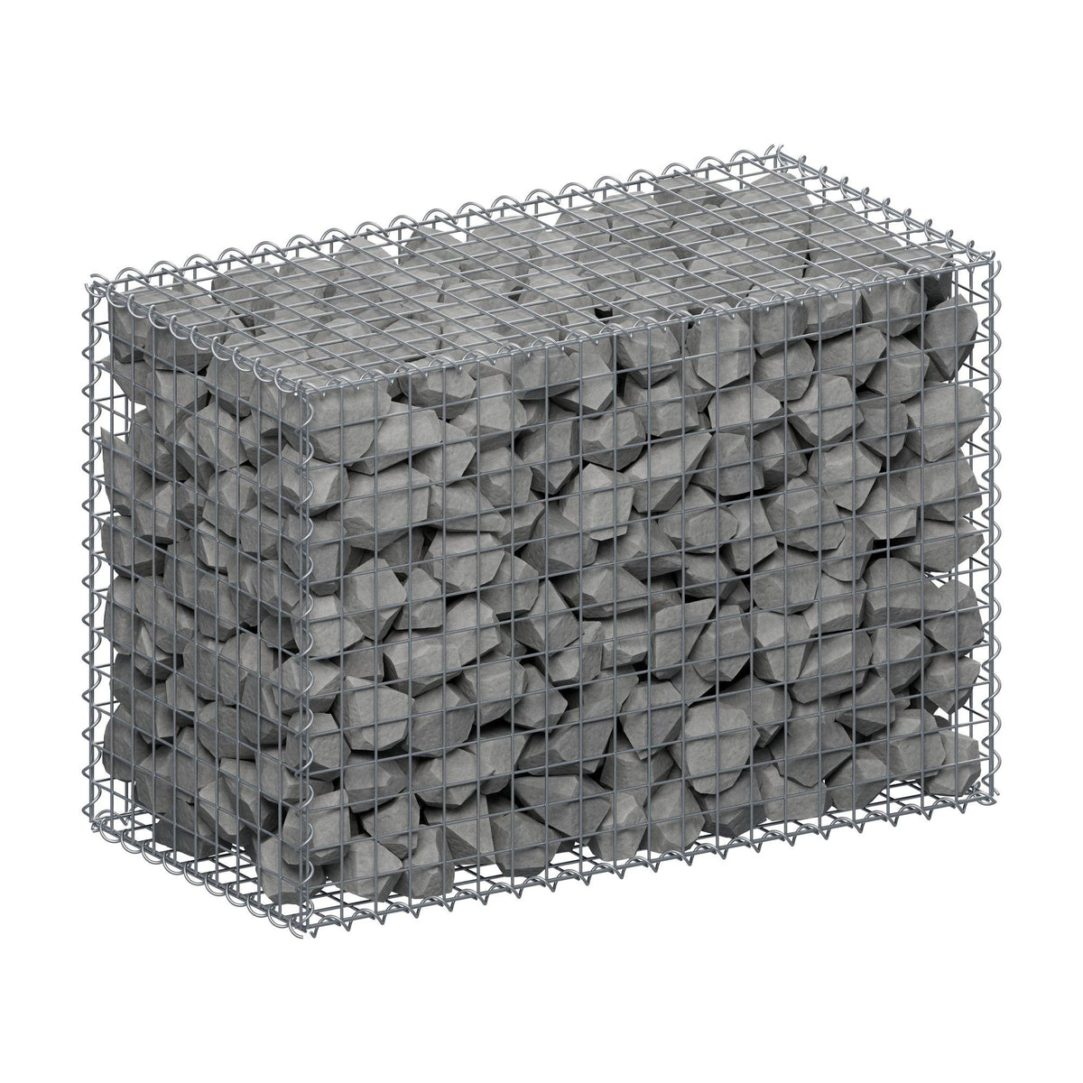 Gabion 100 cm x 70 cm x 50 cm (L x H x D), mesh size 5 cm x 5 cm, spiral