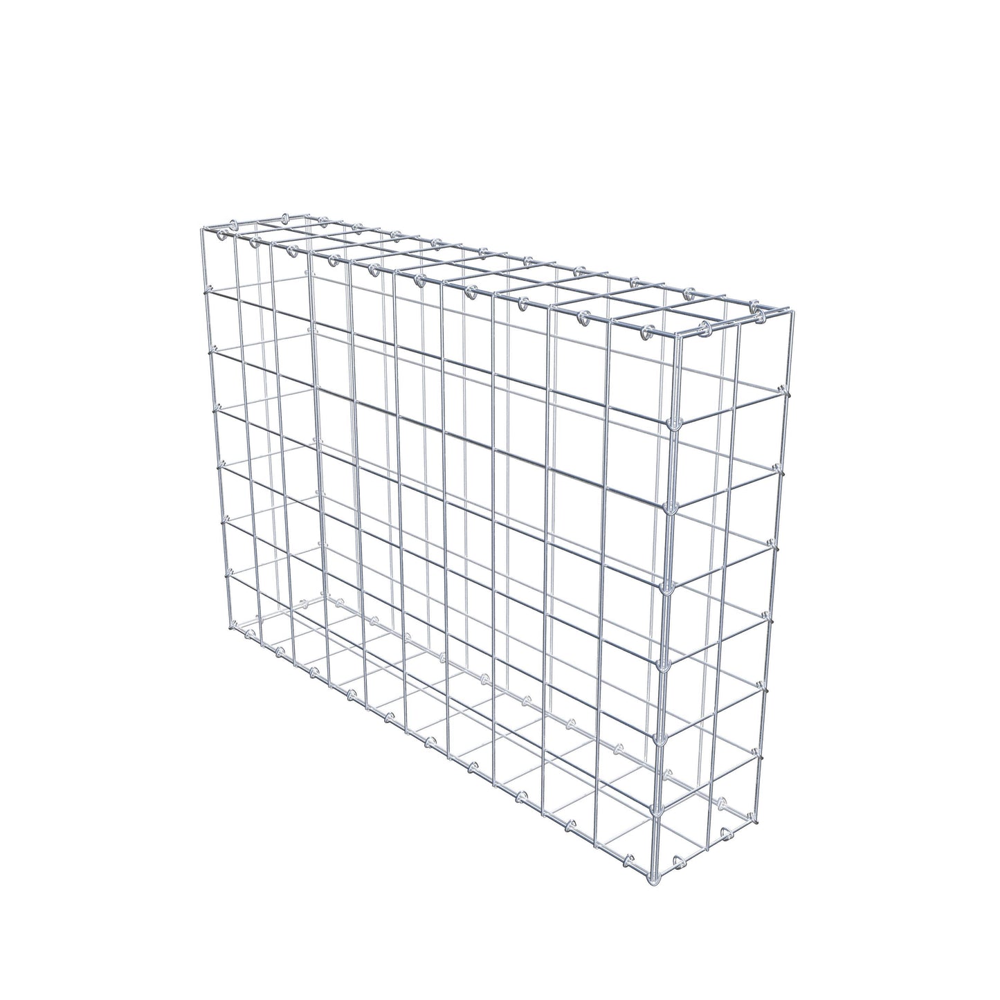 Gabion 100 cm x 70 cm x 20 cm (L x H x P), maille 10 cm x 10 cm, anneau en C