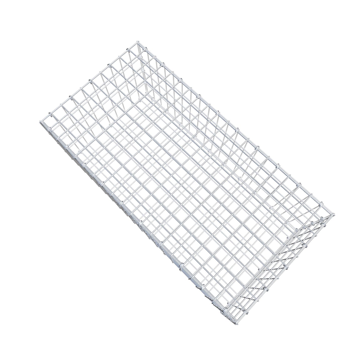 Gavión 100 cm x 40 cm x 50 cm (L x A x P), luz de malla 5 cm x 10 cm, anillo en C