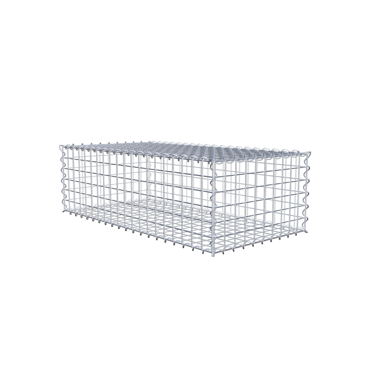 Gabion 100 cm x 30 cm x 50 cm (L x H x D), mesh size 5 cm x 5 cm, spiral