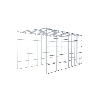 Monteret gabion type 4 100 cm x 50 cm x 50 cm (L x H x D), maskestørrelse 10 cm x 10 cm, C-ring