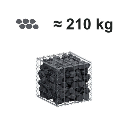 Gabion 50 cm x 50 cm x 50 cm (L x H x D), mesh size 5 cm x 10 cm, spiral