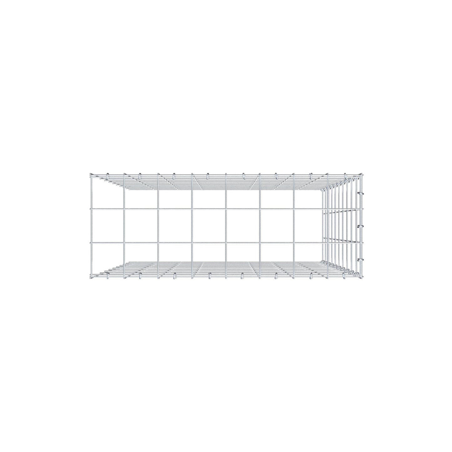 Add-on schanskorf type 4 100 cm x 80 cm x 30 cm (L x H x D), maaswijdte 10 cm x 10 cm, C-ring