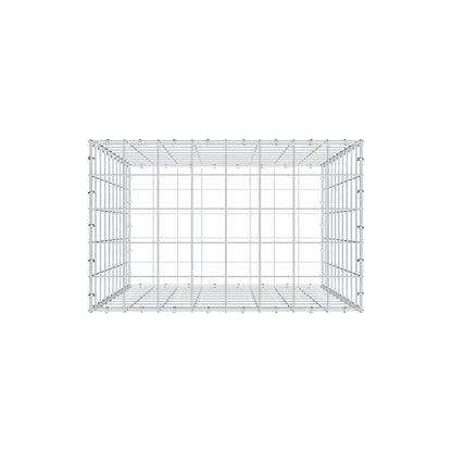 Schanskorf 100 cm x 80 cm x 50 cm (L x H x D), maaswijdte 10 cm x 10 cm, C-ring
