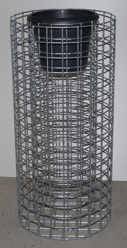 Blumensäule Höhe 82 cm rund, Durchmesser 37 cm, MW 5 x 5 cm, feuerverzinkt inkl. Topf