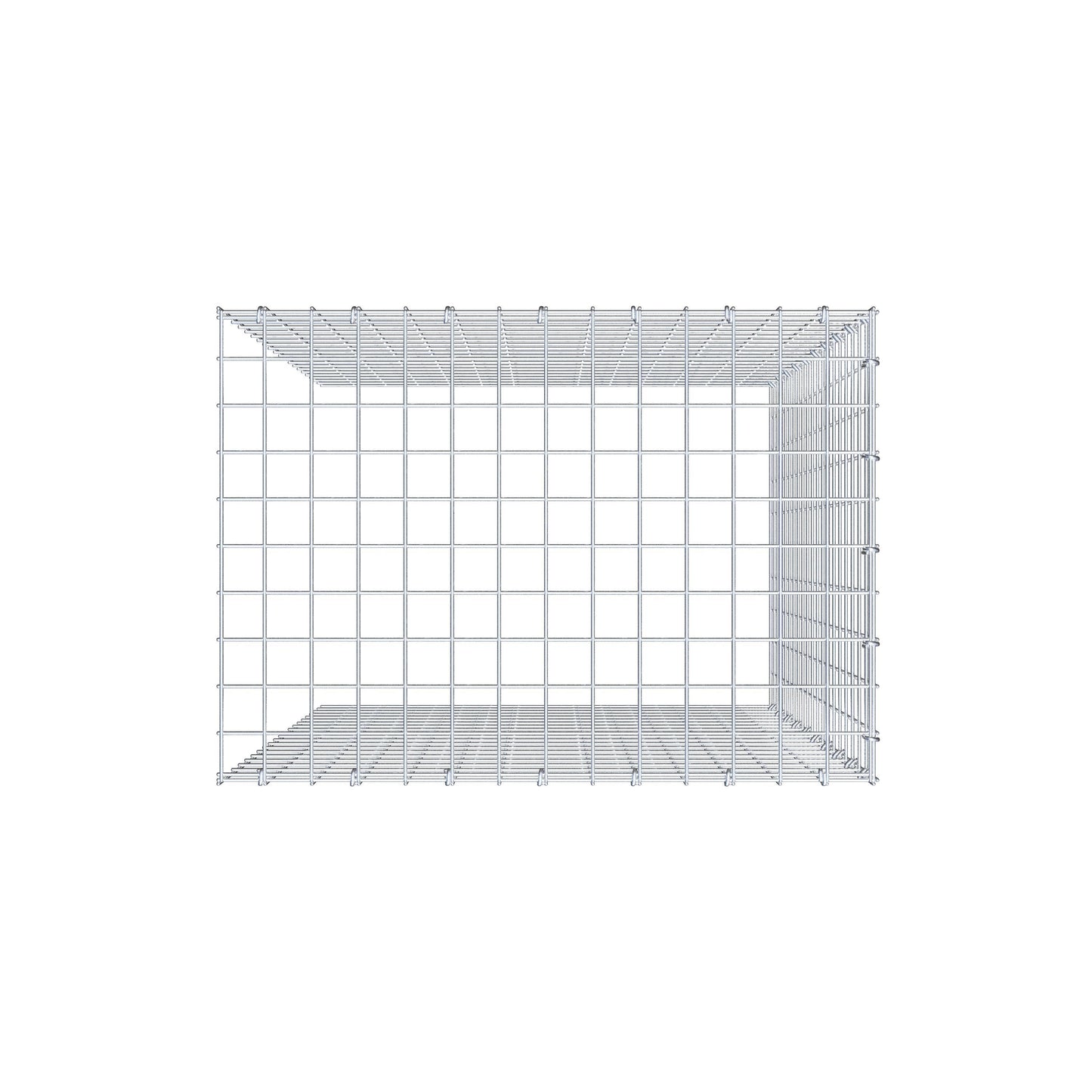 Opzetpaal type 4 100 cm x 70 cm x 50 cm (L x H x D), maaswijdte 5 cm x 5 cm, C-ring