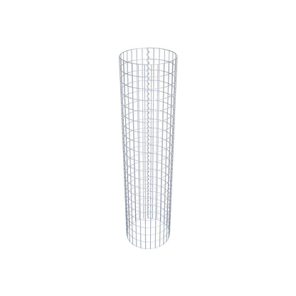 Schanskorfzuil rond 47 cm diameter, 200 cm hoogte, maaswijdte 5 cm x 10 cm