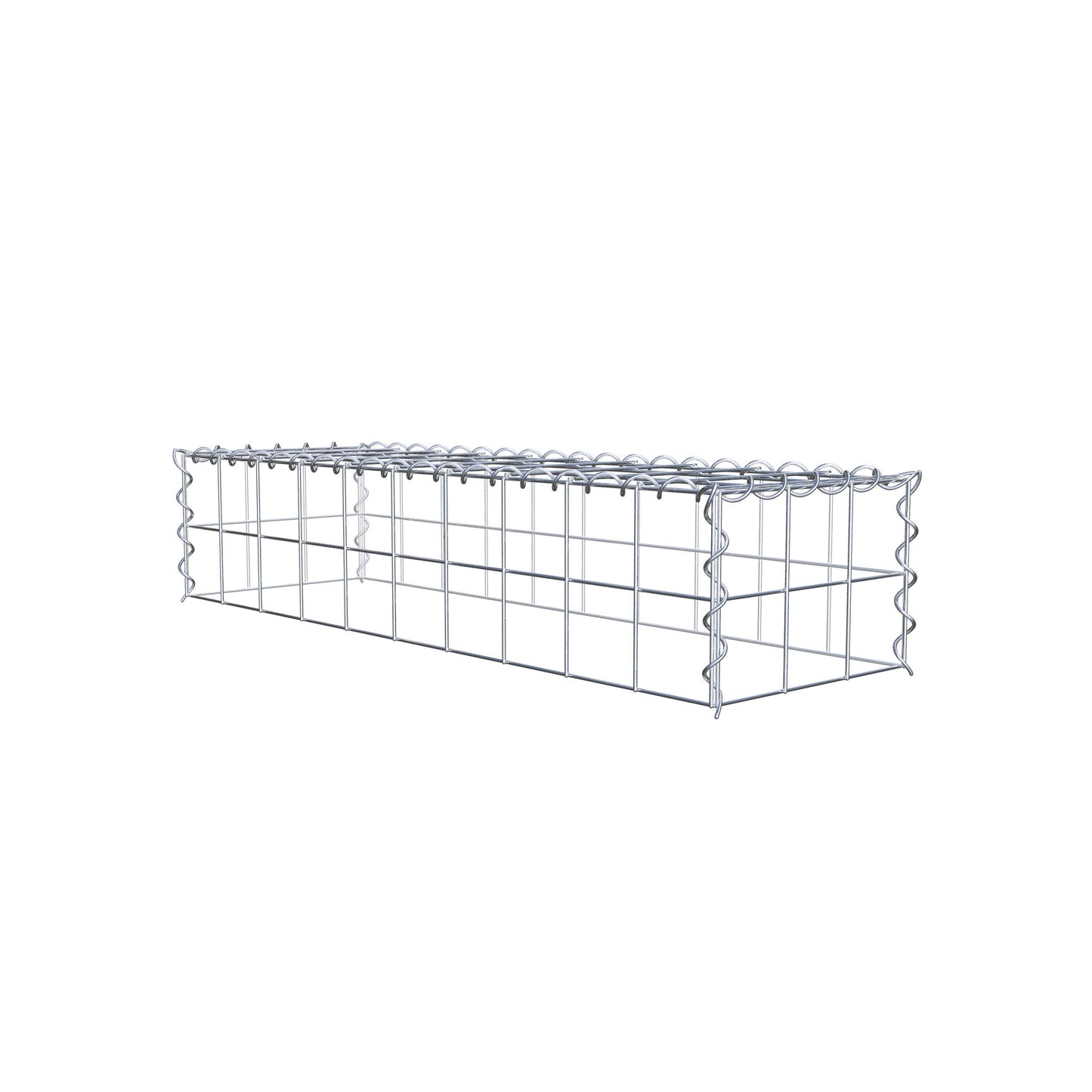 Gabion rapporté type 3 100 cm x 20 cm x 30 cm (L x H x P), mailles 10 cm x 10 cm, spirale