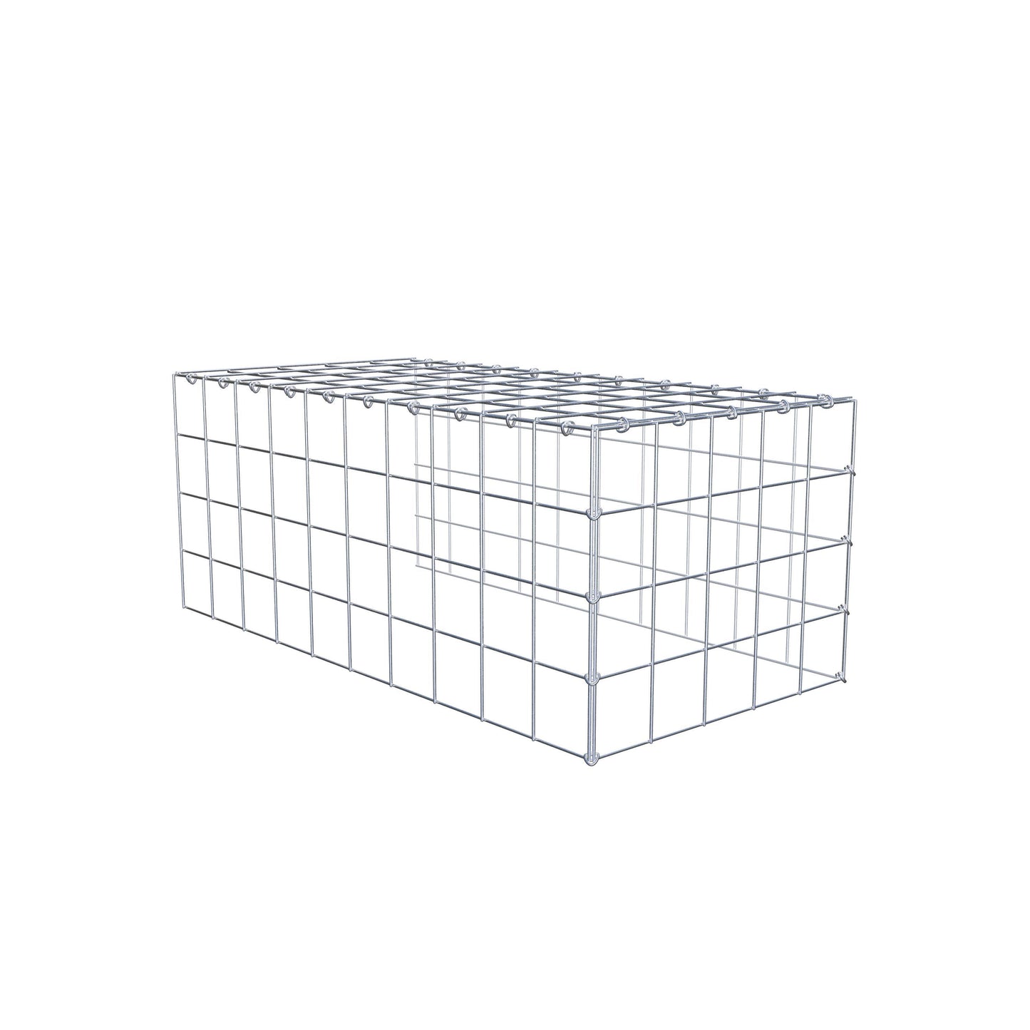 Opzetpaal type 4 100 cm x 40 cm x 50 cm (L x H x D), maaswijdte 10 cm x 10 cm, C-ring