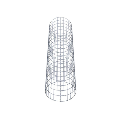 Coluna de gabião redonda 42 cm de diâmetro, 160 cm de altura, malhagem 5 cm x 10 cm