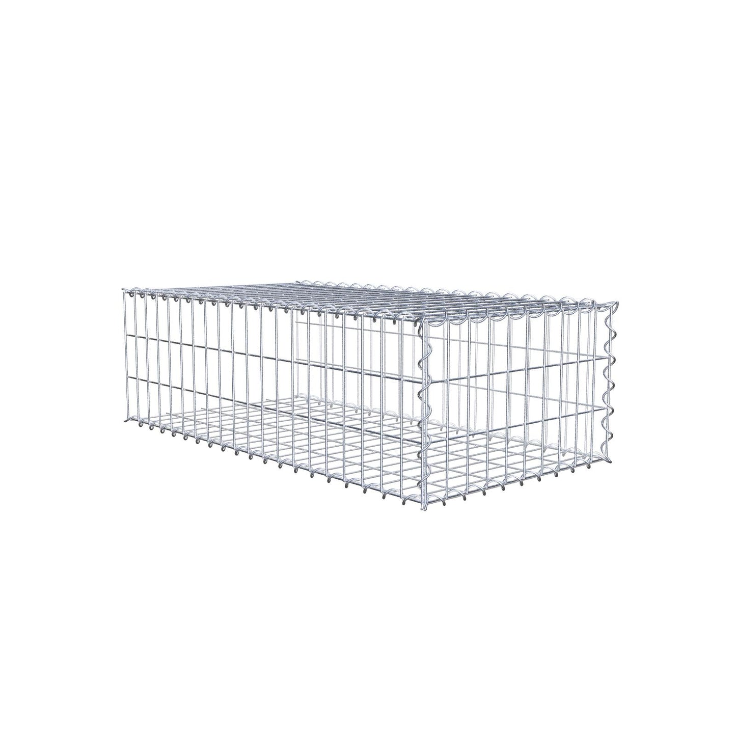 Aangegroeide schanskorf type 2 100 cm x 30 cm x 50 cm (L x H x D), maaswijdte 5 cm x 10 cm, spiraal