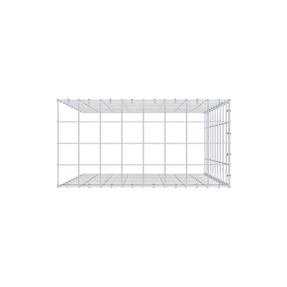 Mounted gabion type 4 100 cm x 80 cm x 40 cm (L x H x D), mesh size 10 cm x 10 cm, C-ring