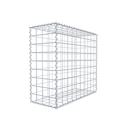Schanskorf 100 cm x 90 cm x 40 cm (L x H x D), maaswijdte 10 cm x 10 cm, spiraalvormig