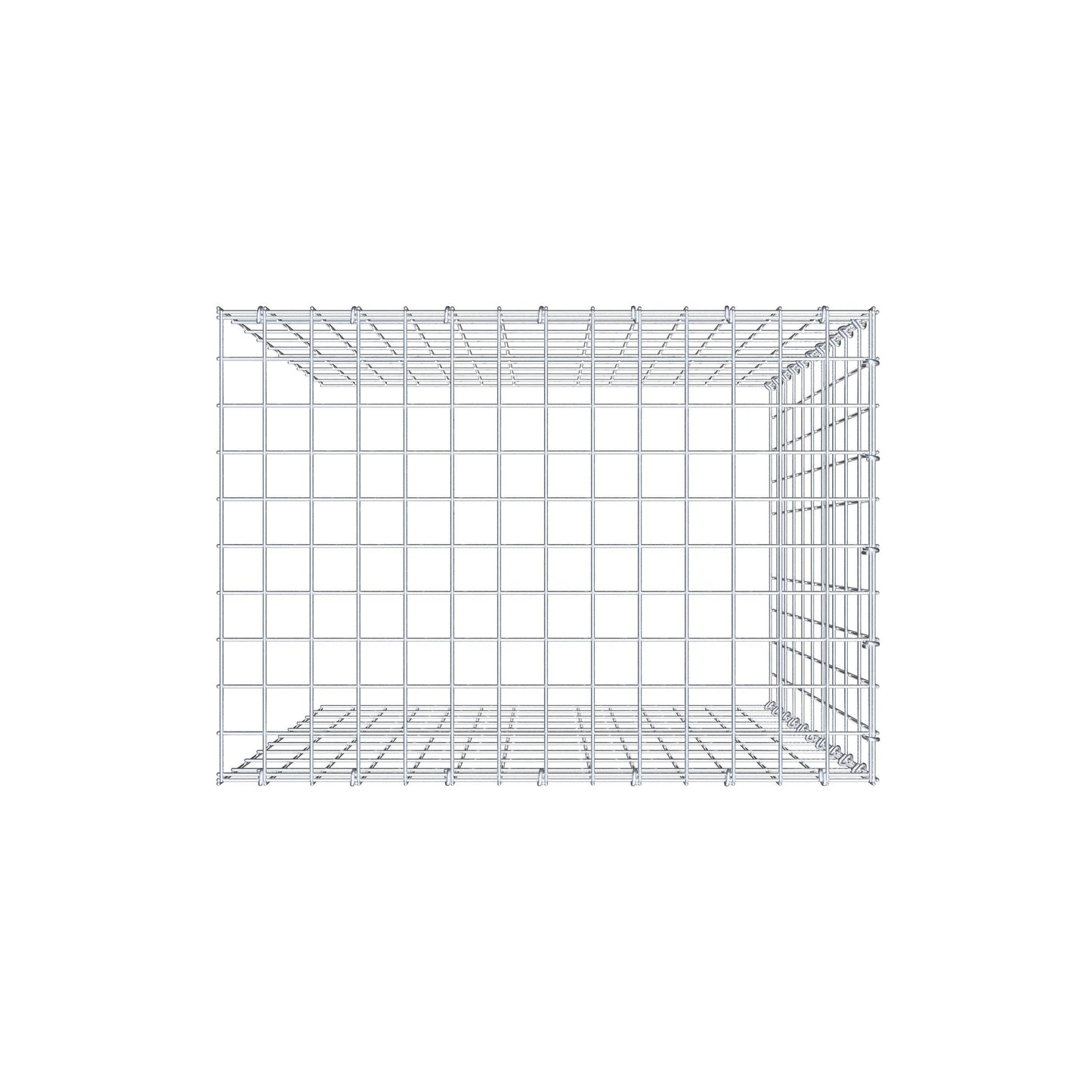 Anbaugabione Typ 4 100 cm x 70 cm x 50 cm (L x H x T), Maschenweite 5 cm x 10 cm, C-Ring