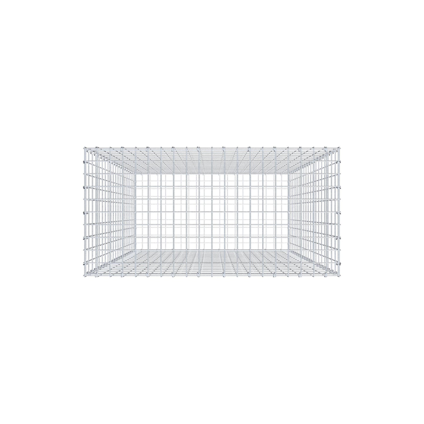 Gavión 200 cm x 100 cm x 50 cm (L x A x P), luz de malla 5 cm x 10 cm, anillo en C