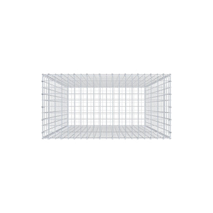 Gavión 200 cm x 100 cm x 50 cm (L x A x P), luz de malla 5 cm x 10 cm, anillo en C