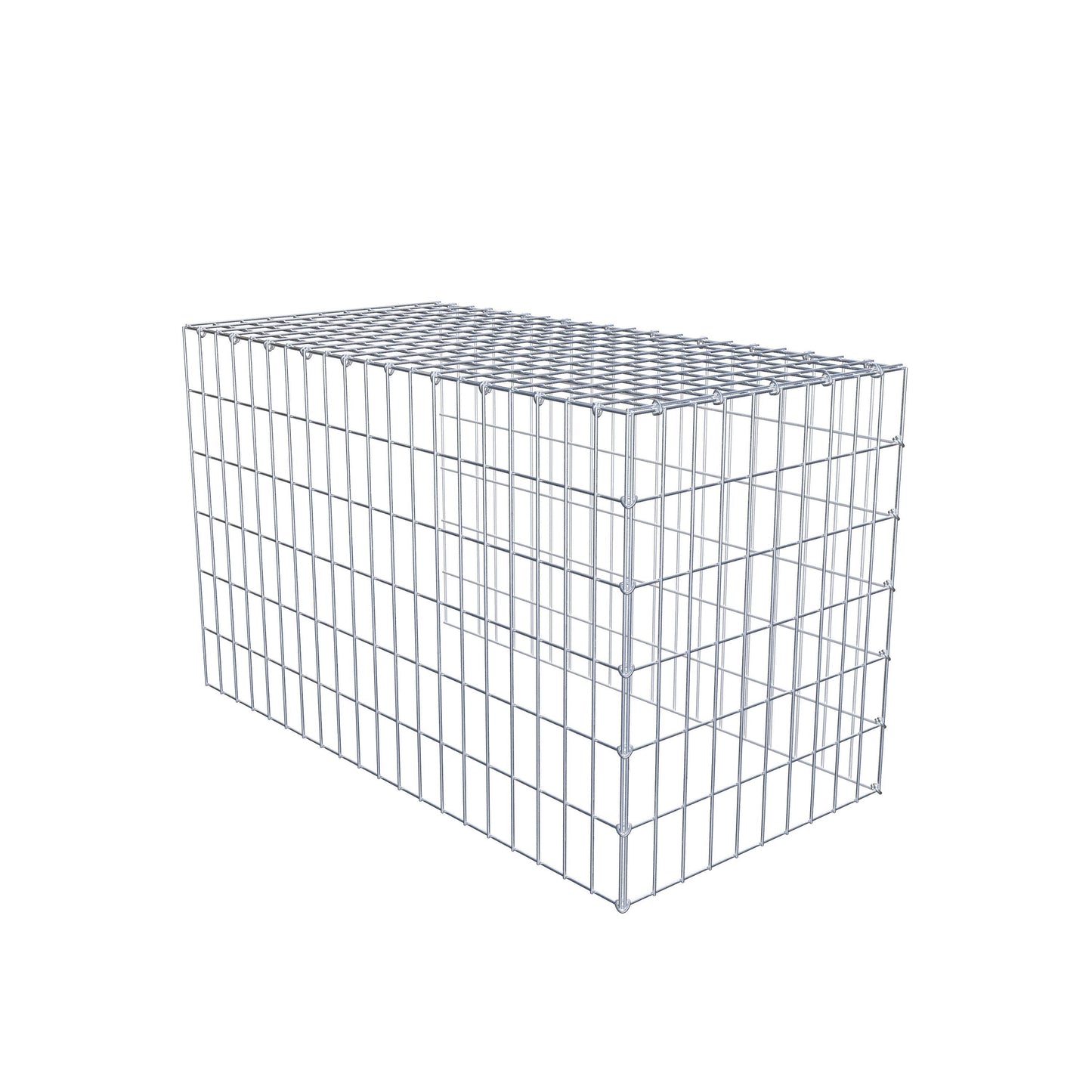 Type 4 oplegkorf 100 cm x 60 cm x 50 cm (L x H x D), maaswijdte 5 cm x 10 cm, C-ring