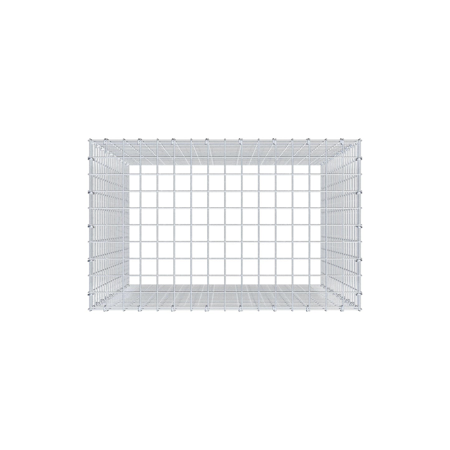 Type 3 oplegkorf 100 cm x 80 cm x 50 cm (L x H x D), maaswijdte 5 cm x 5 cm, C-ring