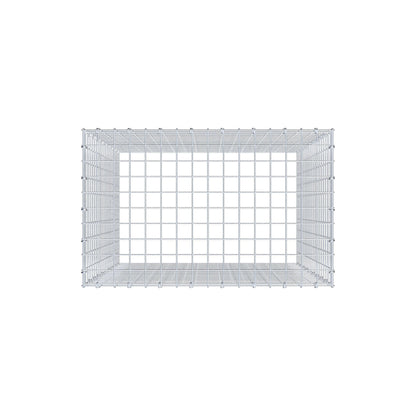 Type 3 oplegkorf 100 cm x 80 cm x 50 cm (L x H x D), maaswijdte 5 cm x 5 cm, C-ring