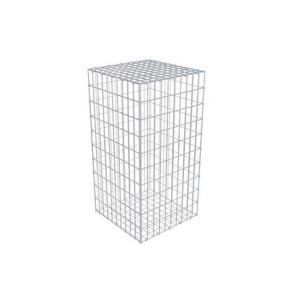 Gabião 100 cm x 50 cm x 50 cm (C x A x P), malhagem 5 cm x 10 cm, anel C