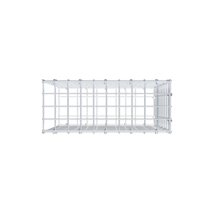 Bevestigbare schanskorf type 2 50 cm x 50 cm x 20 cm (L x H x D), maaswijdte 5 cm x 5 cm, C-ring