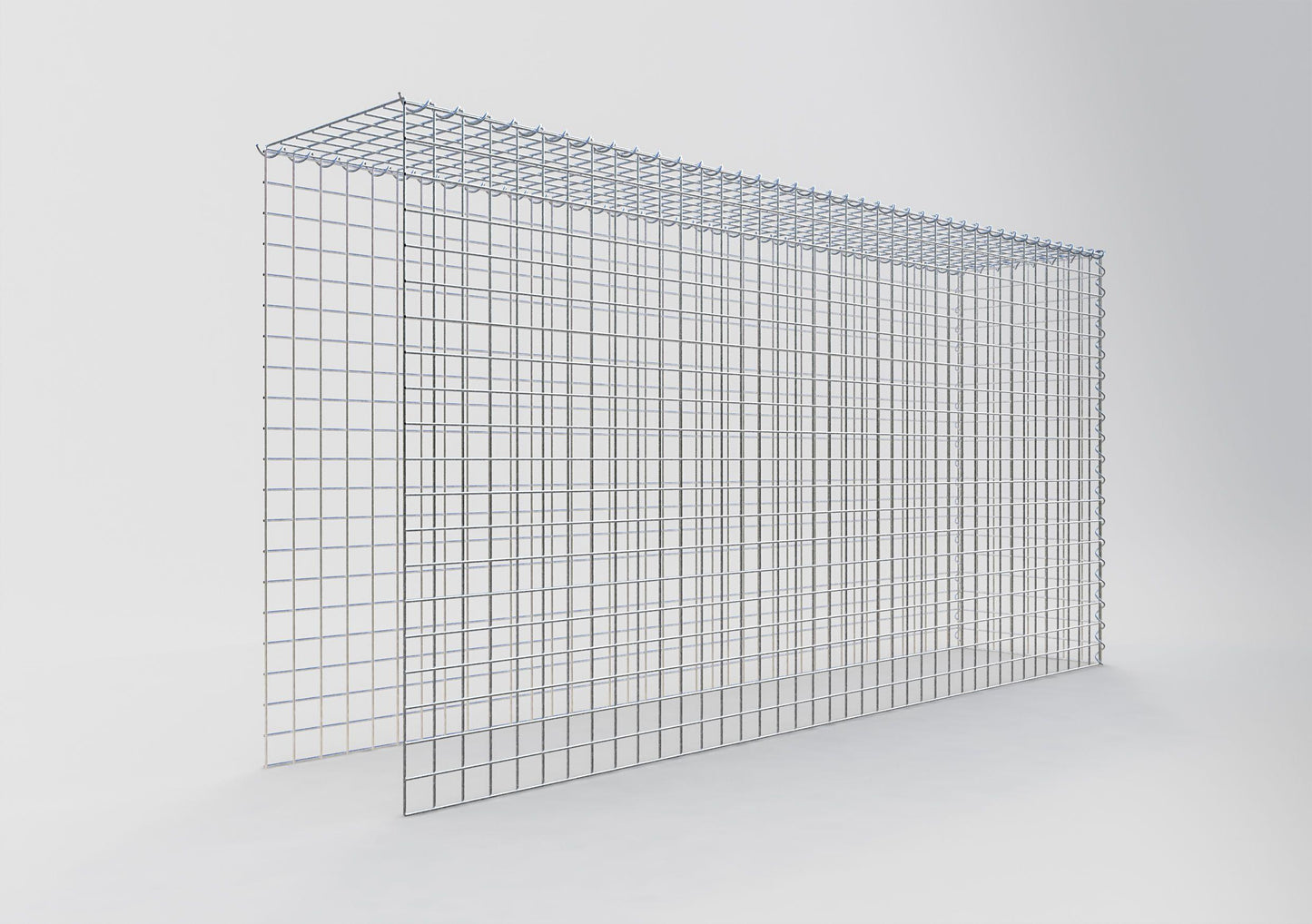 Opvokset gabion type 4 200 cm x 100 cm x 40 cm (L x H x D), maskestørrelse 5 cm x 5 cm, spiral