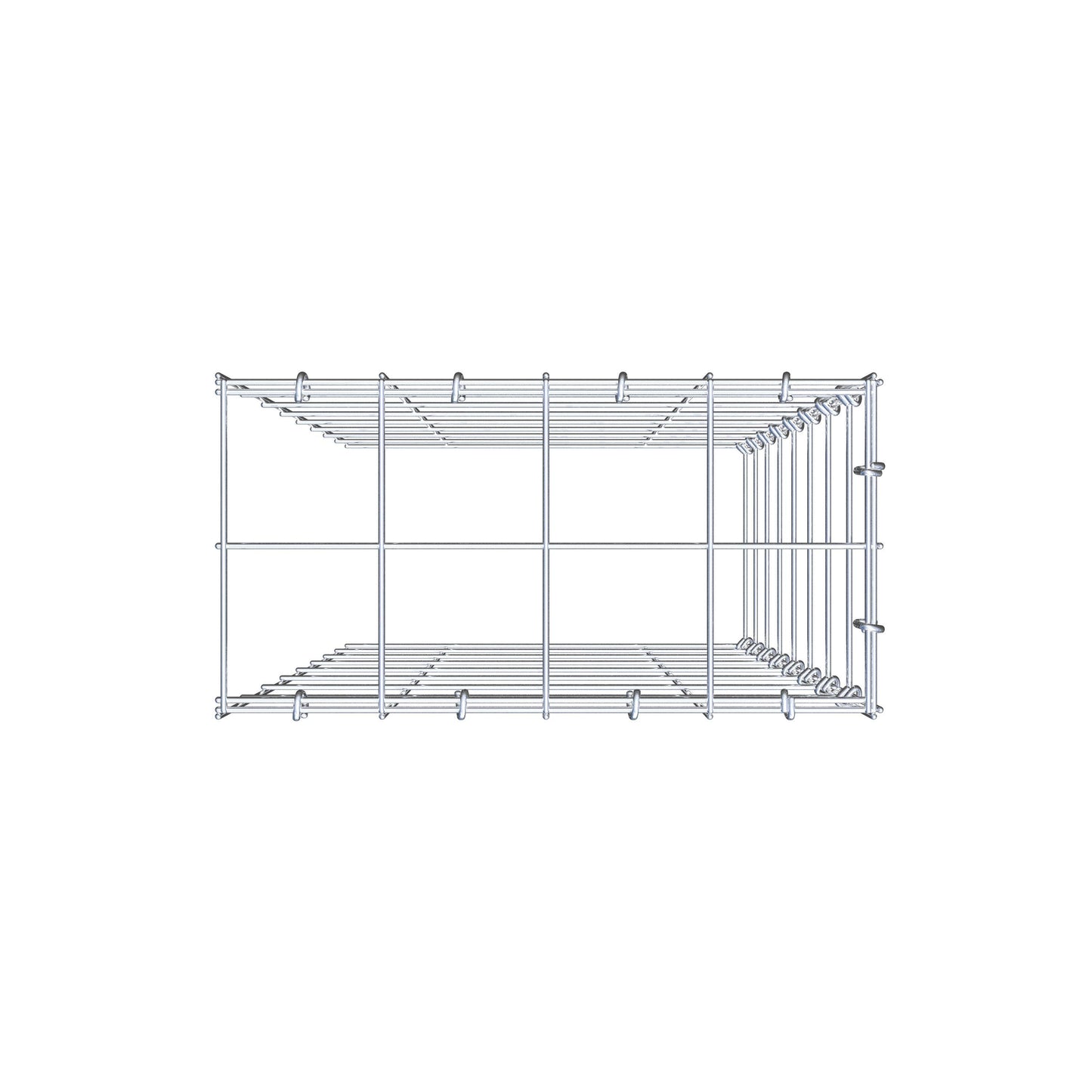 Toegevoegde pool type 4 80 cm x 40 cm x 20 cm (L x H x D), maaswijdte 10 cm x 10 cm, C-ring
