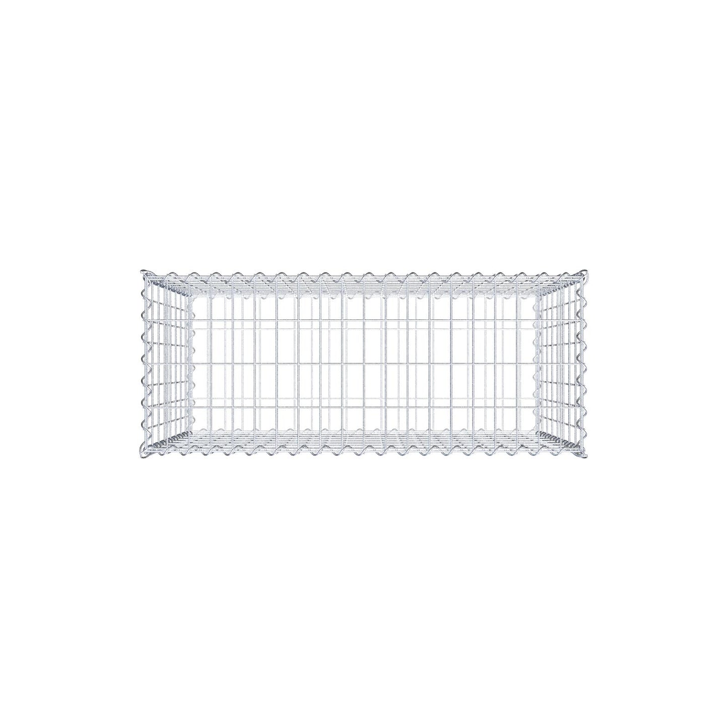 Gabião 100 cm x 80 cm x 40 cm (C x A x P), malhagem 5 cm x 10 cm, espiral