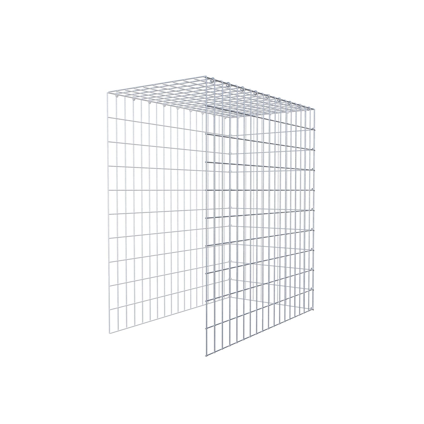 Gavión adicional tipo 4 100 cm x 90 cm x 50 cm (L x A x P), malla 5 cm x 10 cm, anillo en C