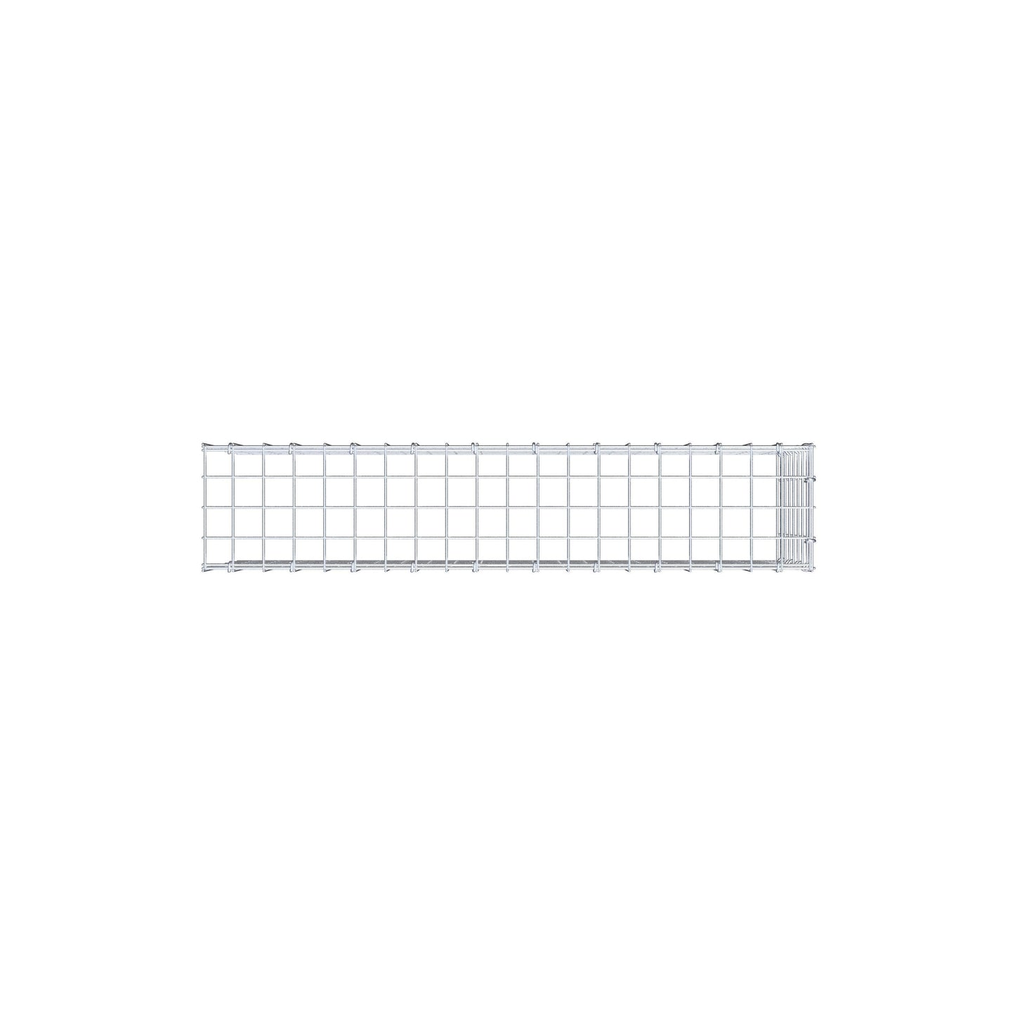 Type 4 oplegkorf 100 cm x 40 cm x 20 cm (L x H x D), maaswijdte 5 cm x 5 cm, C-ring