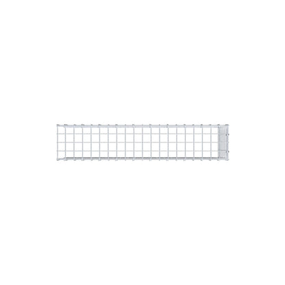 Type 4 oplegkorf 100 cm x 40 cm x 20 cm (L x H x D), maaswijdte 5 cm x 5 cm, C-ring