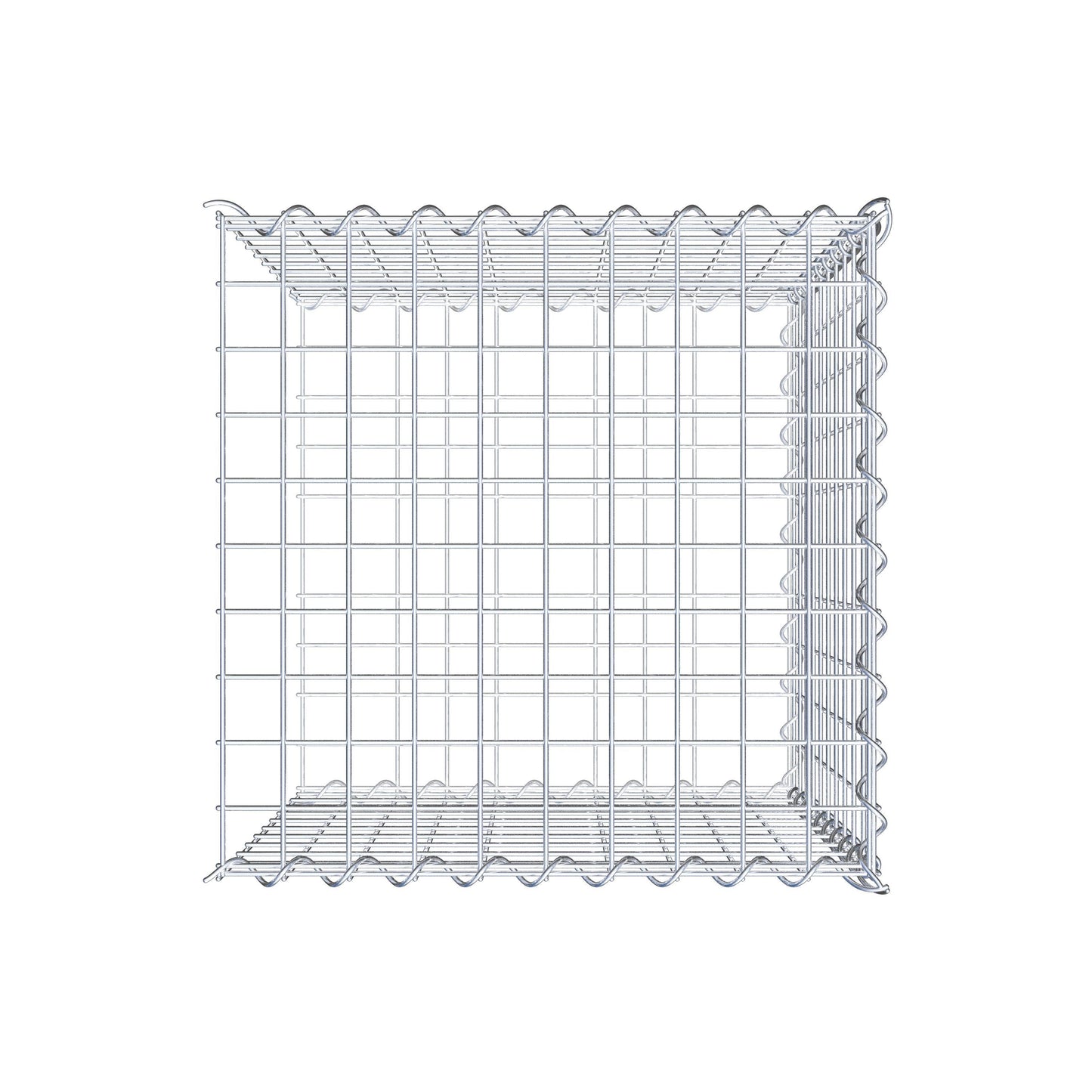 Gabião tipo 2 50 cm x 50 cm x 50 cm (C x A x P), malhagem 5 cm x 5 cm, espiral