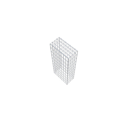 Gavión complementario de tipo 3 100 cm x 40 cm x 20 cm (largo x alto x fondo), malla 5 cm x 10 cm, anillo en C