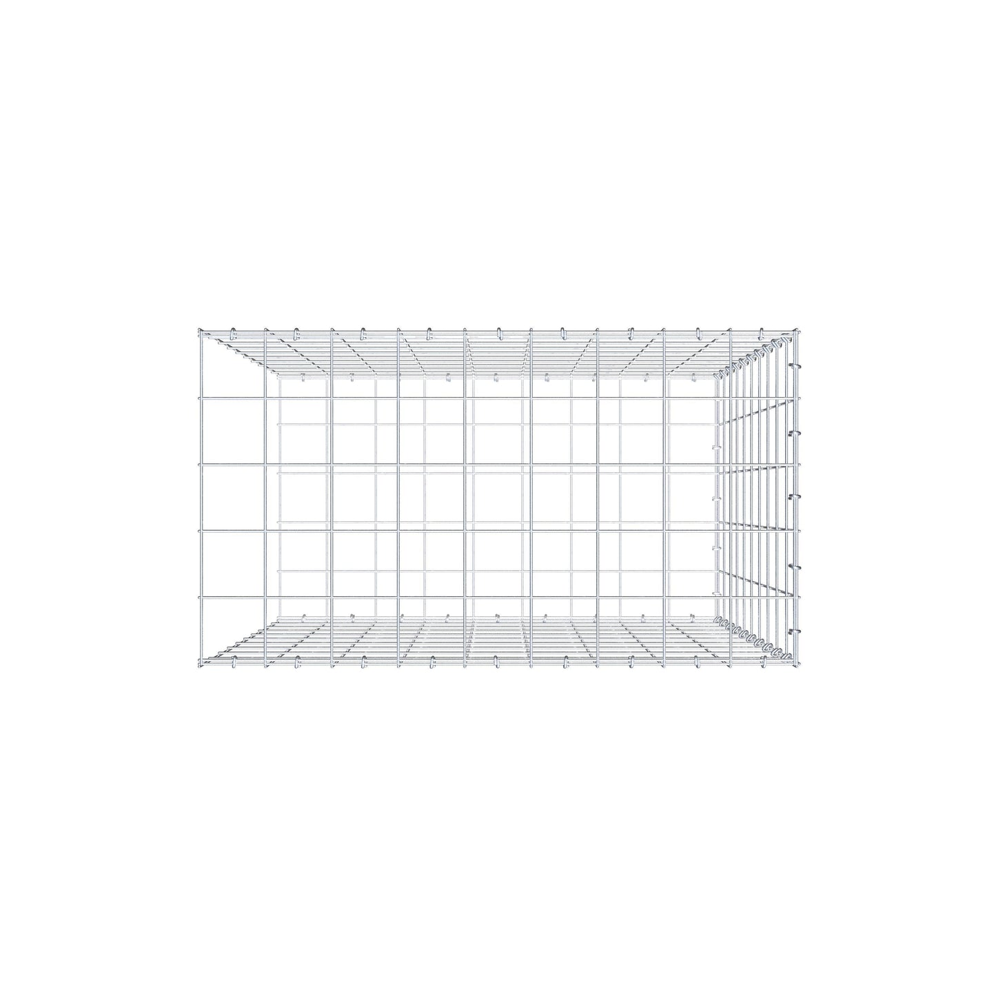 Gabião Tipo 2 100 cm x 90 cm x 50 cm (C x A x P), malhagem 10 cm x 10 cm, anel C