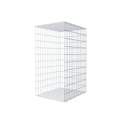 Opzetpaal type 2 100 cm x 60 cm x 50 cm, maaswijdte 5 cm x 10 cm, C-ring