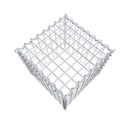 Add-on schanskorf type 3 40 cm x 40 cm x 40 cm (L x H x D), maaswijdte 5 cm x 10 cm, spiraalvormig
