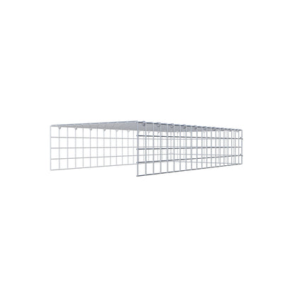 Type 4 oplegkorf 100 cm x 20 cm x 50 cm (L x H x D), maaswijdte 5 cm x 5 cm, C-ring