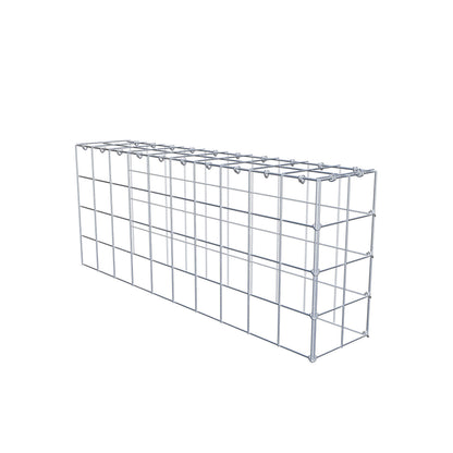 Opzetpaal type 4 100 cm x 40 cm x 20 cm (L x H x D), maaswijdte 10 cm x 10 cm, C-ring