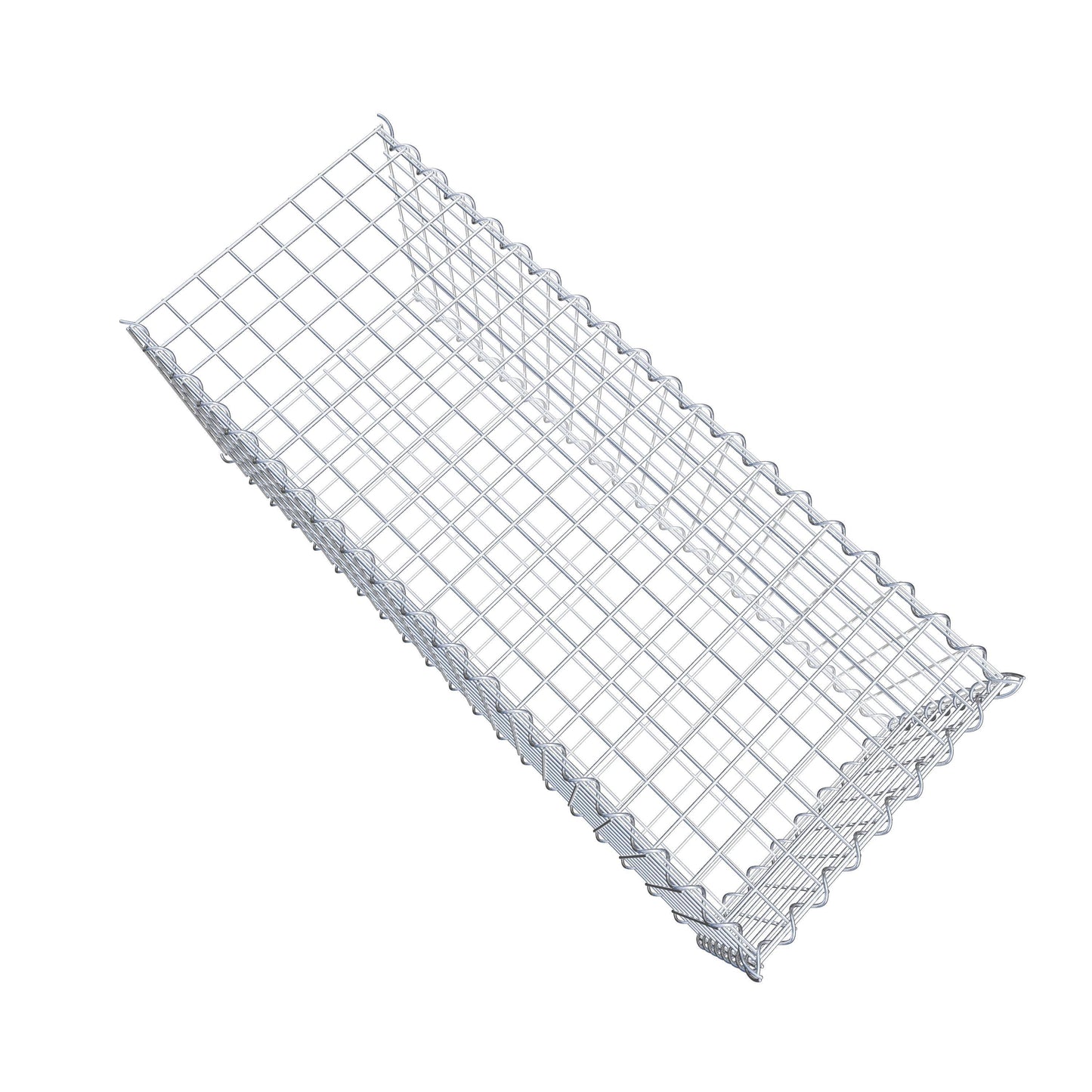 Aangegroeide schanskorf type 2 100 cm x 40 cm x 40 cm (L x H x D), maaswijdte 5 cm x 5 cm, spiraal