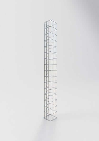 Columna de gaviones cuadrada 17 cm x 17 cm, 160 cm de altura, MW 5 cm x 10 cm