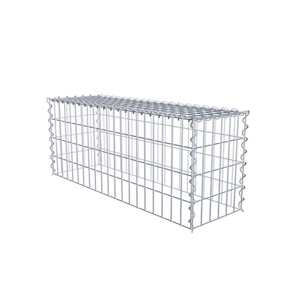 Add-on schanskorf type 3 100 cm x 40 cm x 30 cm (L x H x D), maaswijdte 5 cm x 10 cm, spiraalvormig
